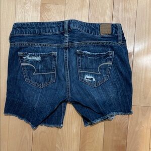 American Eagle Outfitters Dark Blue Distressed Shorts